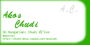 akos chudi business card